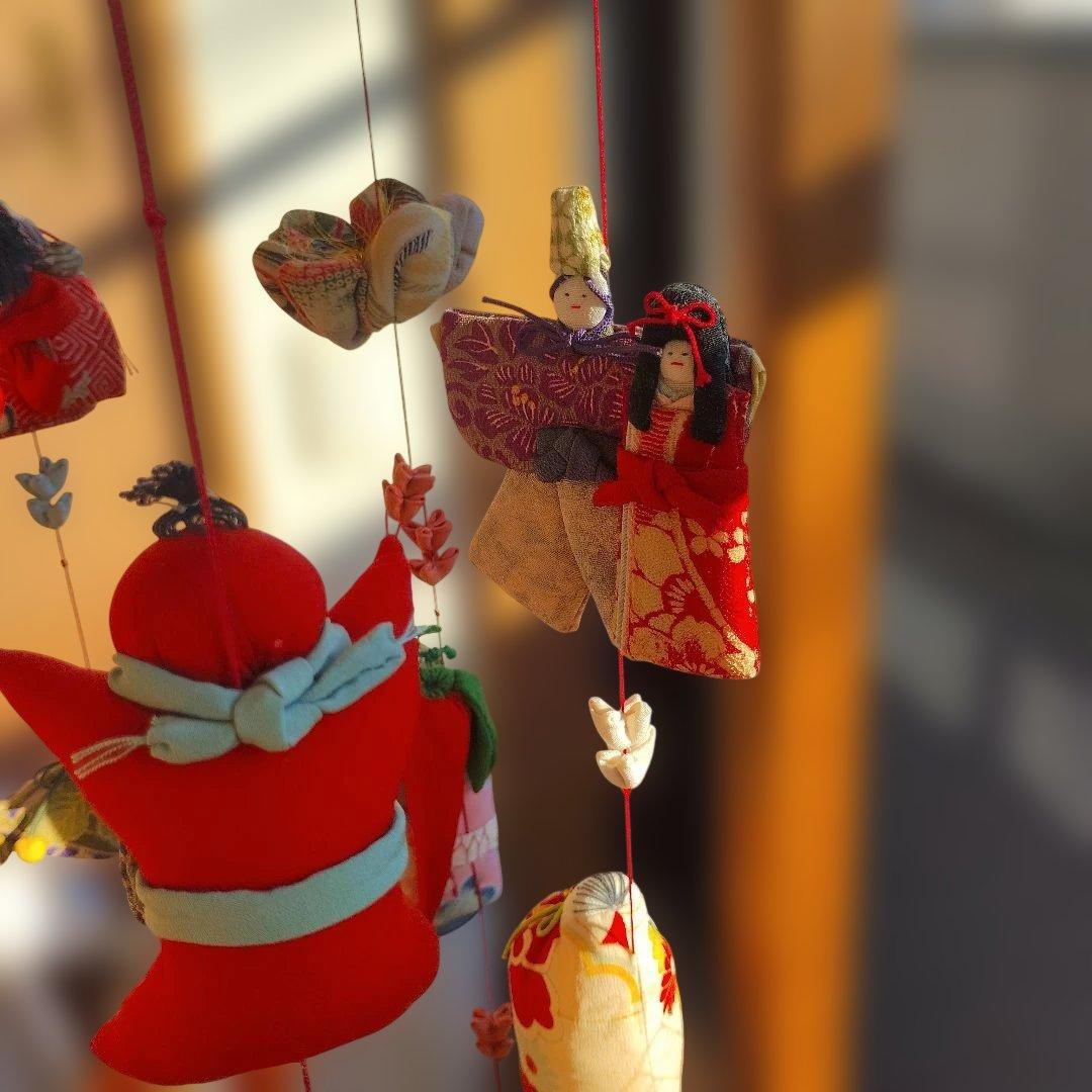 手作り日本の雛飾り 吊り飾り 飾り雛