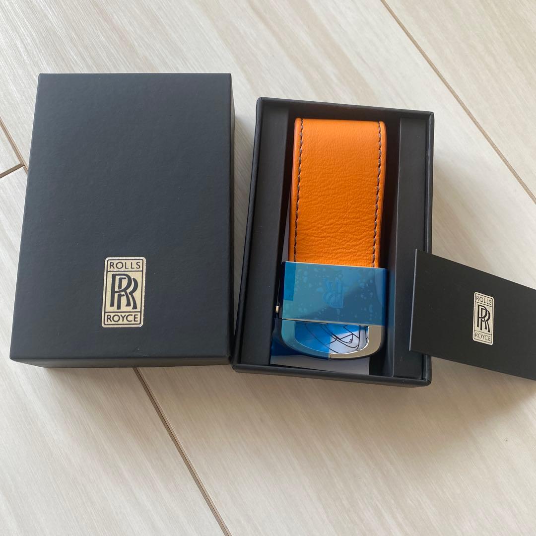 ROLLS ROYCE オレンジ レザー キーリング