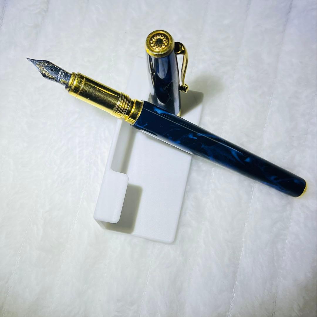 [美品] Montegrappa モンテグラッパ 万年筆 ダークブルー