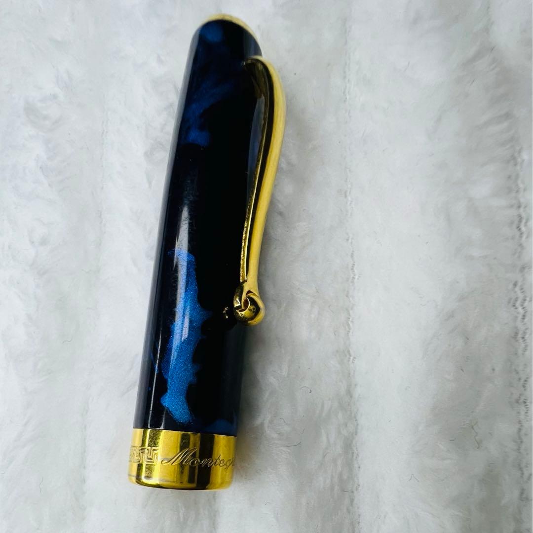 [美品] Montegrappa モンテグラッパ 万年筆 ダークブルー