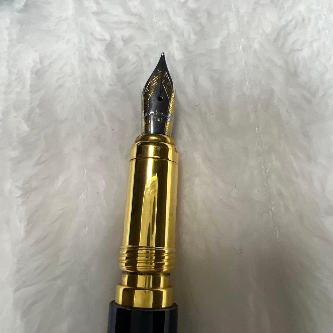 [美品] Montegrappa モンテグラッパ 万年筆 ダークブルー