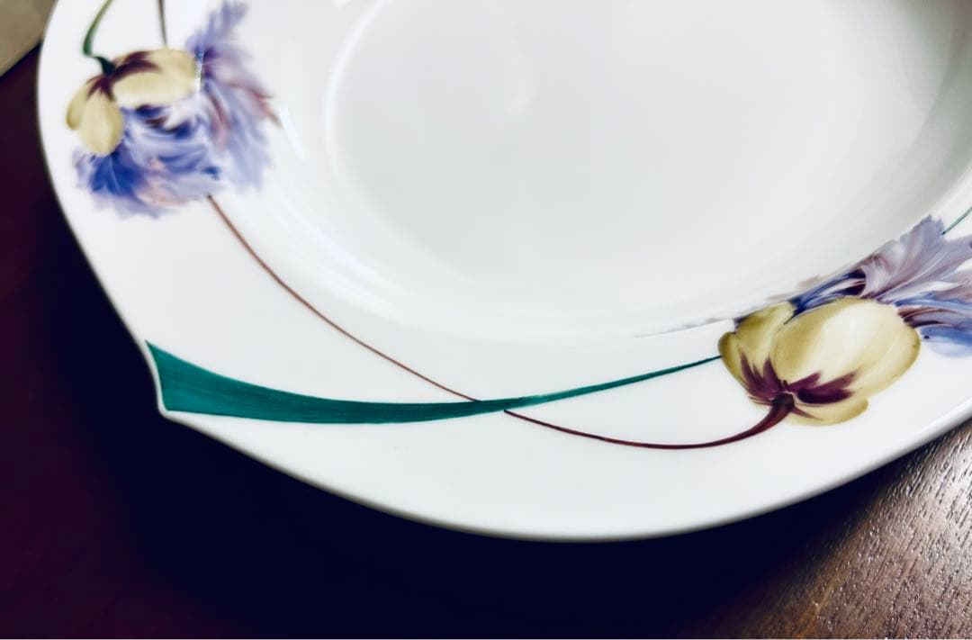 マイセン プレート　ユーゲント ラフラワー ケシ 　スープ皿 ディーププレート