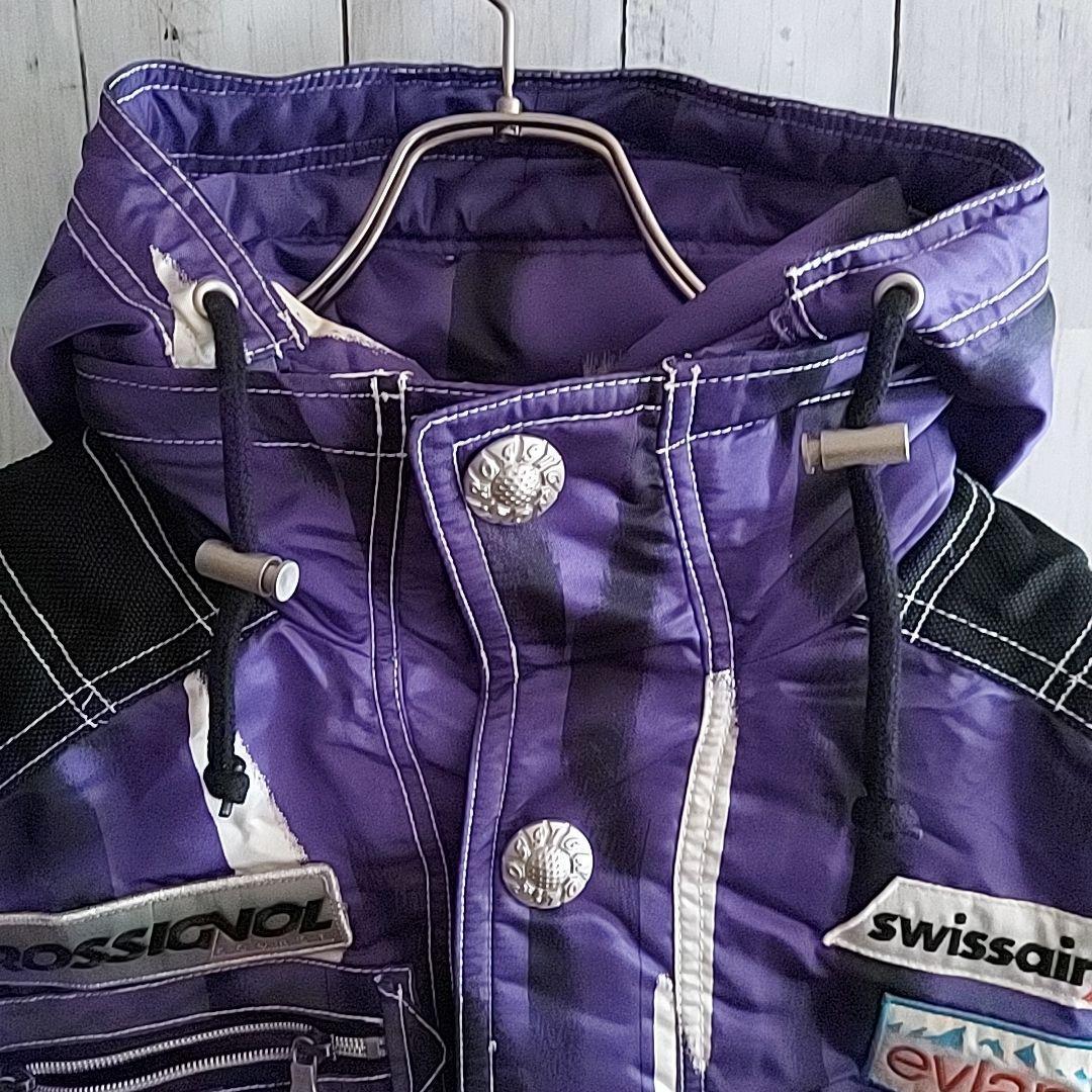 【ROSSIGNOL】ロシニョール フルジップ スキーウェア 上下セット M 紫