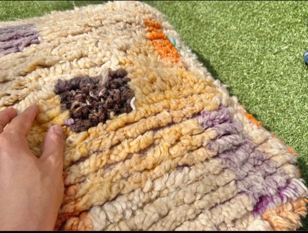 モロッコ　プフ　pouf アジラル　オットマン クッション　ラグ　144