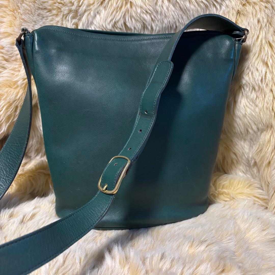 希少OLD COACH　オールドコーチ／USA製緑ショルダーバッグ0620301