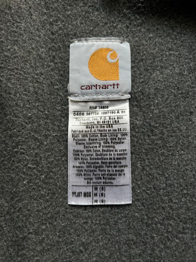 Carharttキッズ ワークジャケットUSA製オリーブグリーンM（8)キッズ