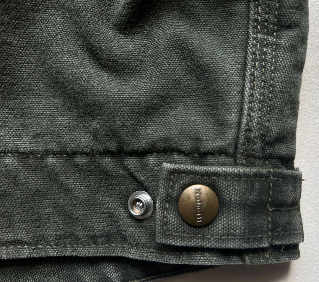 Carharttキッズ ワークジャケットUSA製オリーブグリーンM（8)キッズ