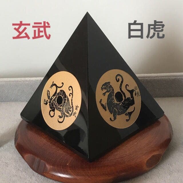 ★特選ペアセット★未来や本質を見通す石【般若心経☆四神彫り♢オブシディアン】❤️