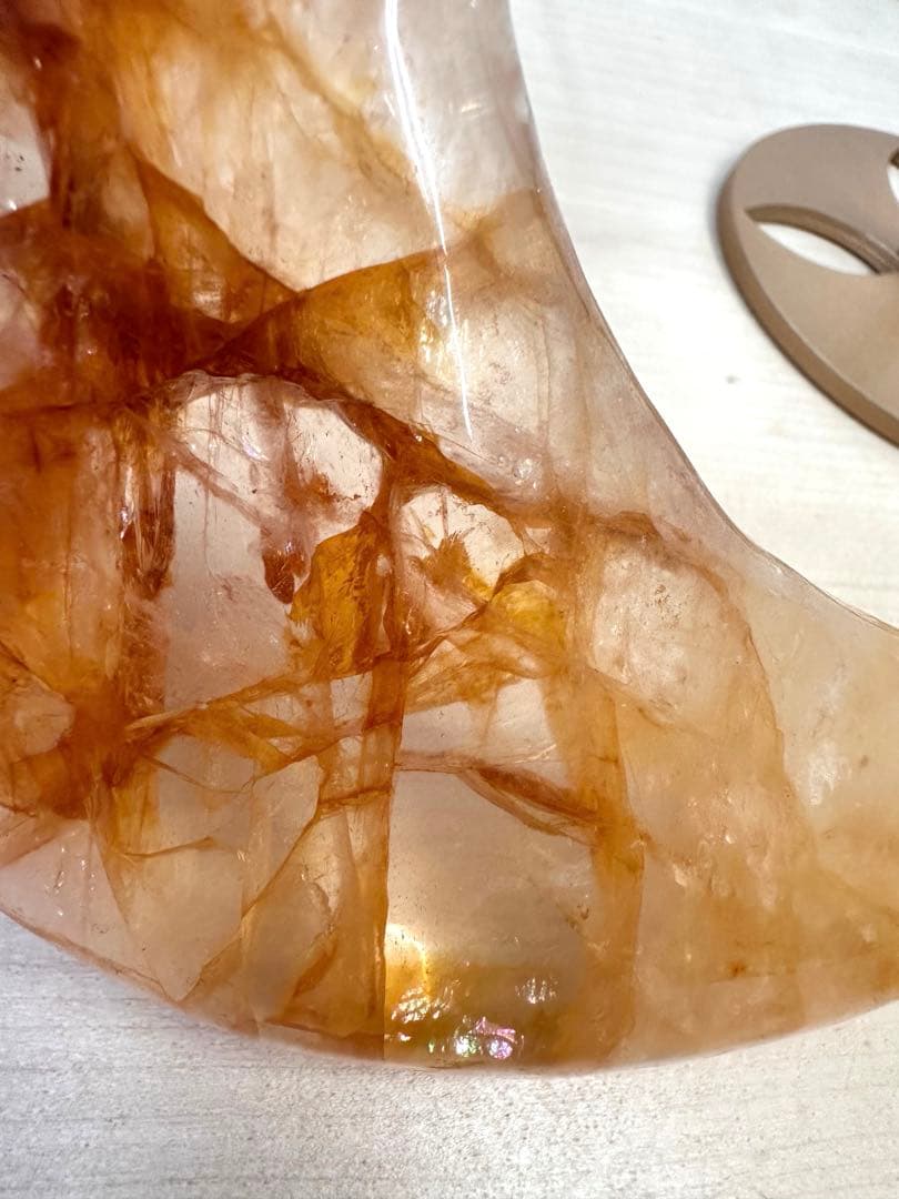 ゴールデンヒーラー　ムーン　月　虹入　スタンド付き