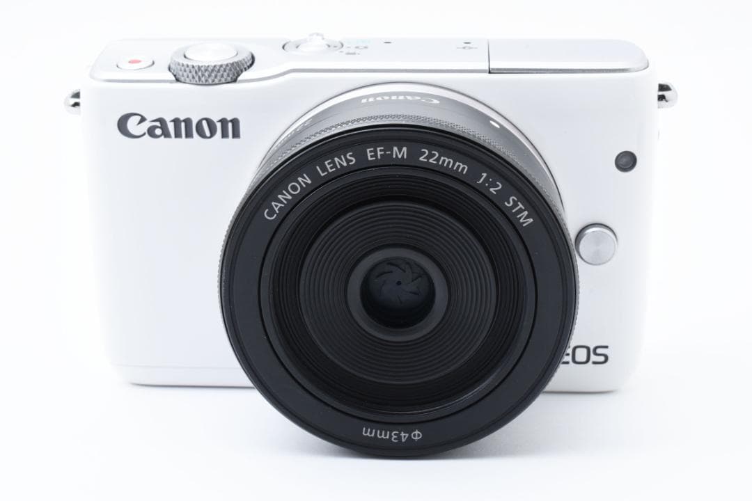 Canon EOS M10 ホワイト パンケーキレンズ EF-M 22mm付