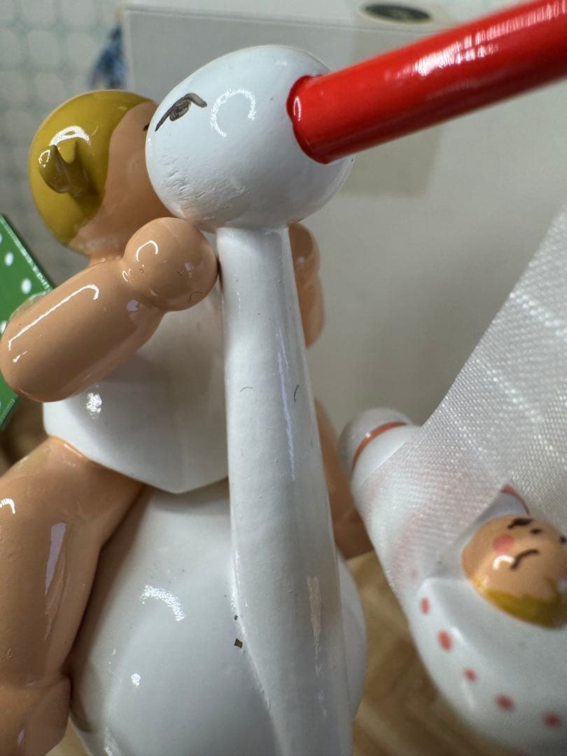 ヴェント & キューン　Wendt & Kuhn 赤ちゃん　コウノトリ　ピンク