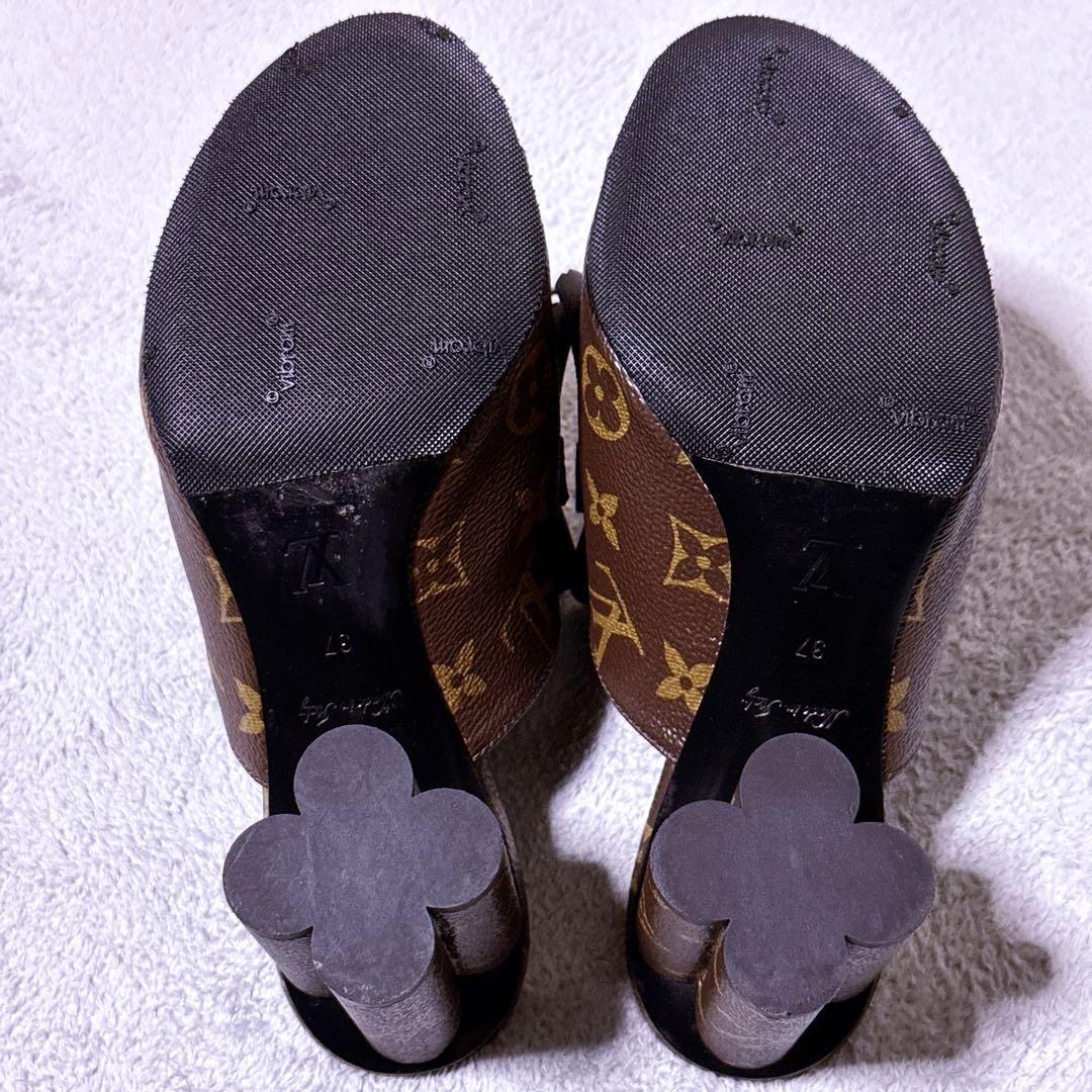 箱付き【未使用級】ルイヴィトン インディアナラインミュール モノグラム LV金具