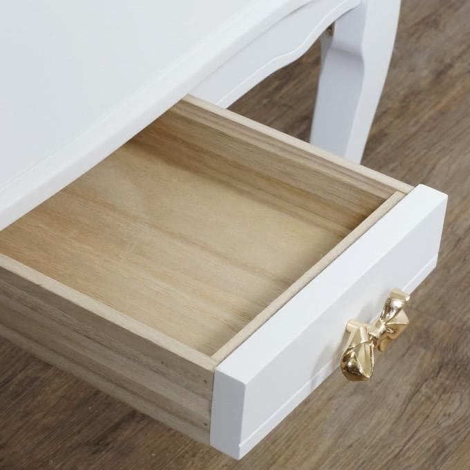 【新品】大人ガーリー　猫足 折りたたみ ローテーブル　リボン取っ手　姫系