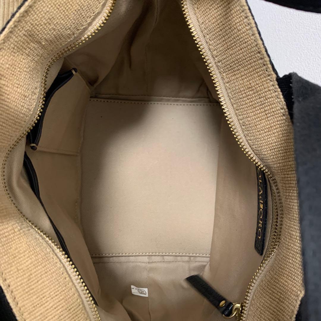 VIOLA'dOROヴィオラドーロ 2WAYラフィアバッグ カゴバック