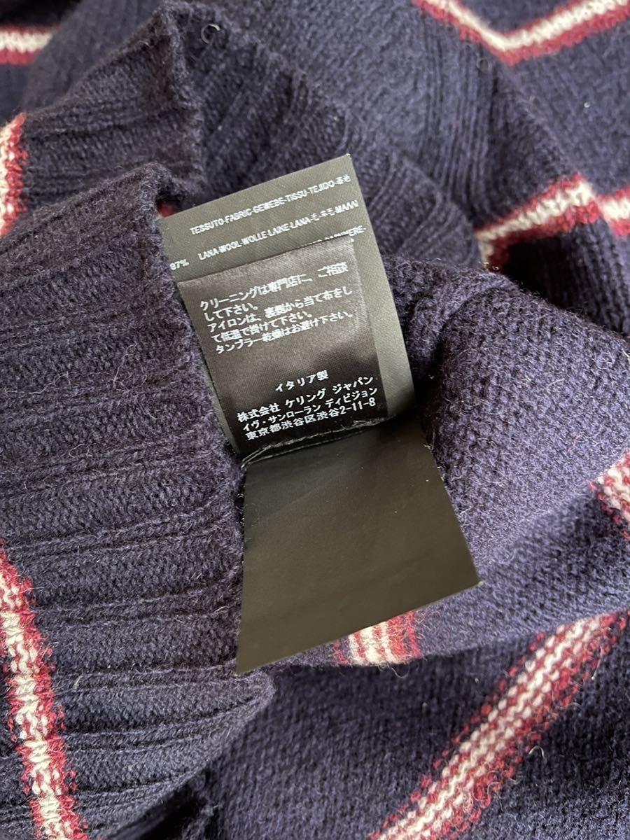 【田中】希少14AWサンローランパリ ボーダーニット S セーター