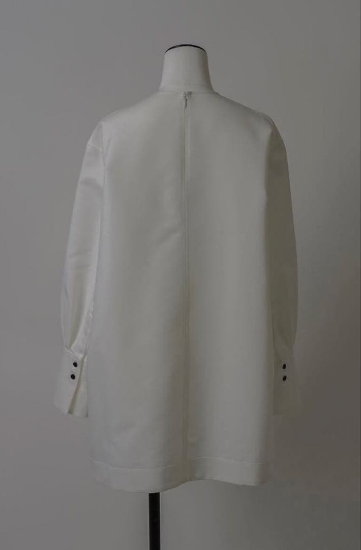 LOHEN ローヘン ハイカウントダブルクロスノーカラーブラウス