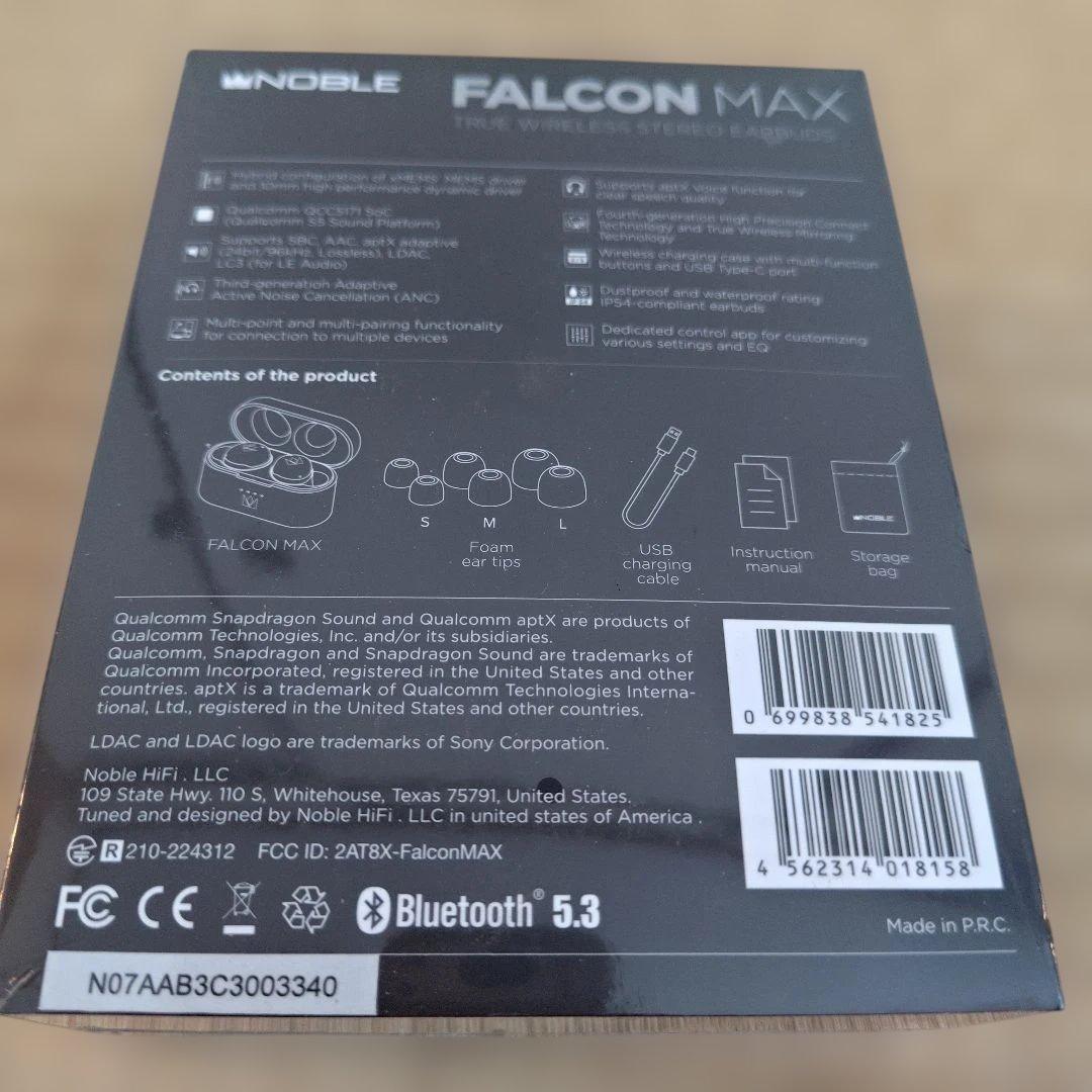 Noble Falcon Max ワイヤレスイヤホン