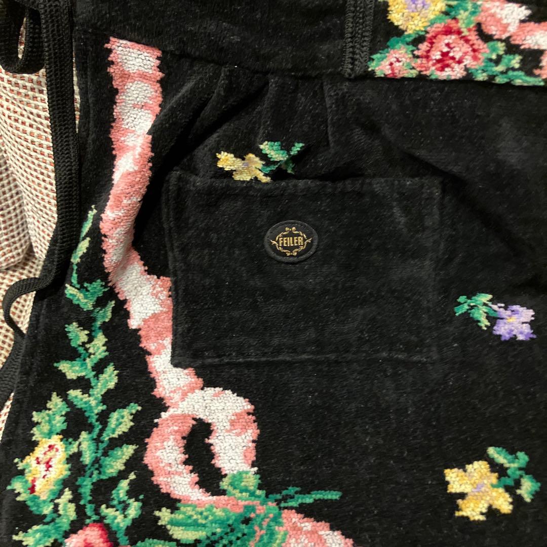 FEILER シェニール織 花柄エプロン