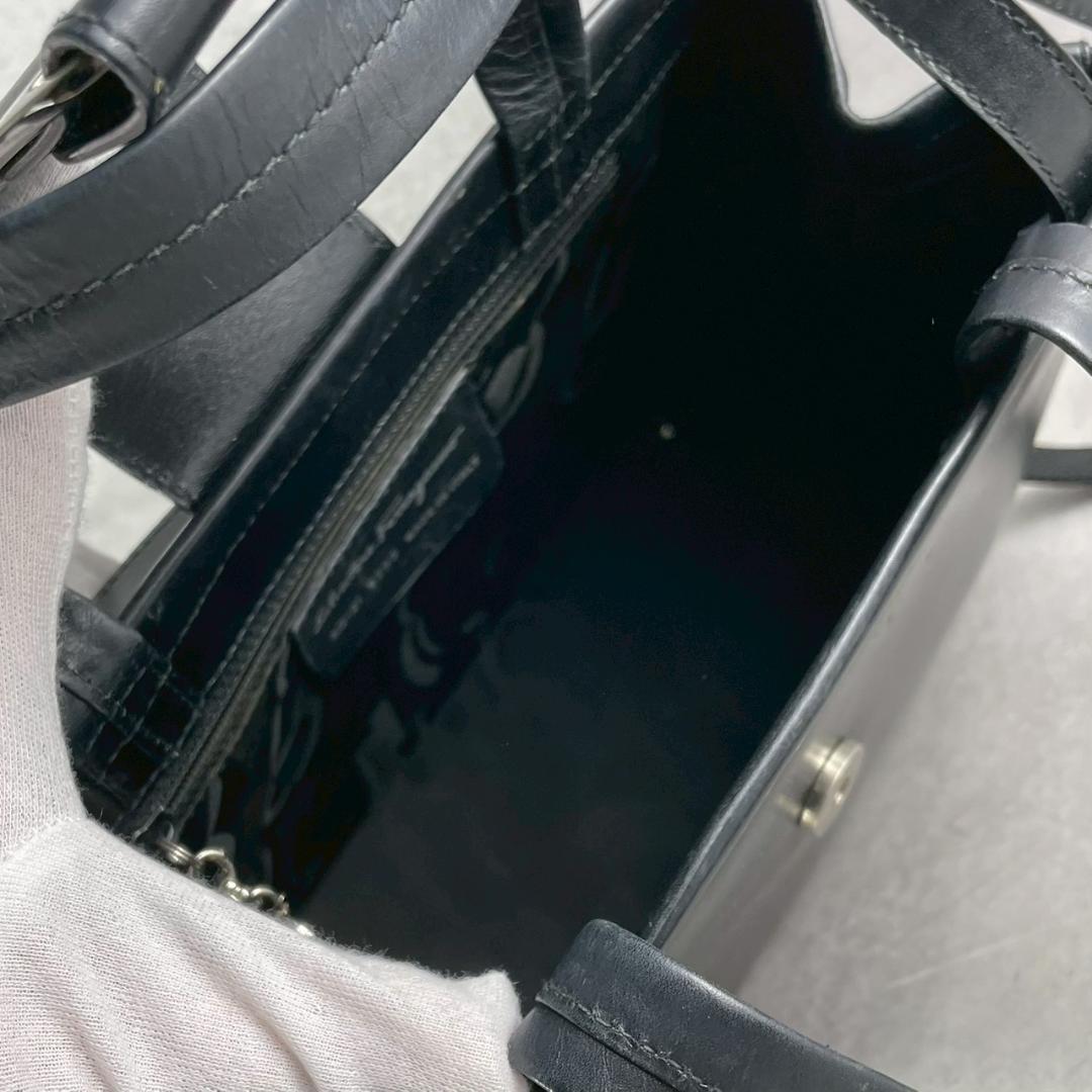 希少⭐︎フェラガモ バッグ 2way ショルダー ハンドバッグ ブラック レザー