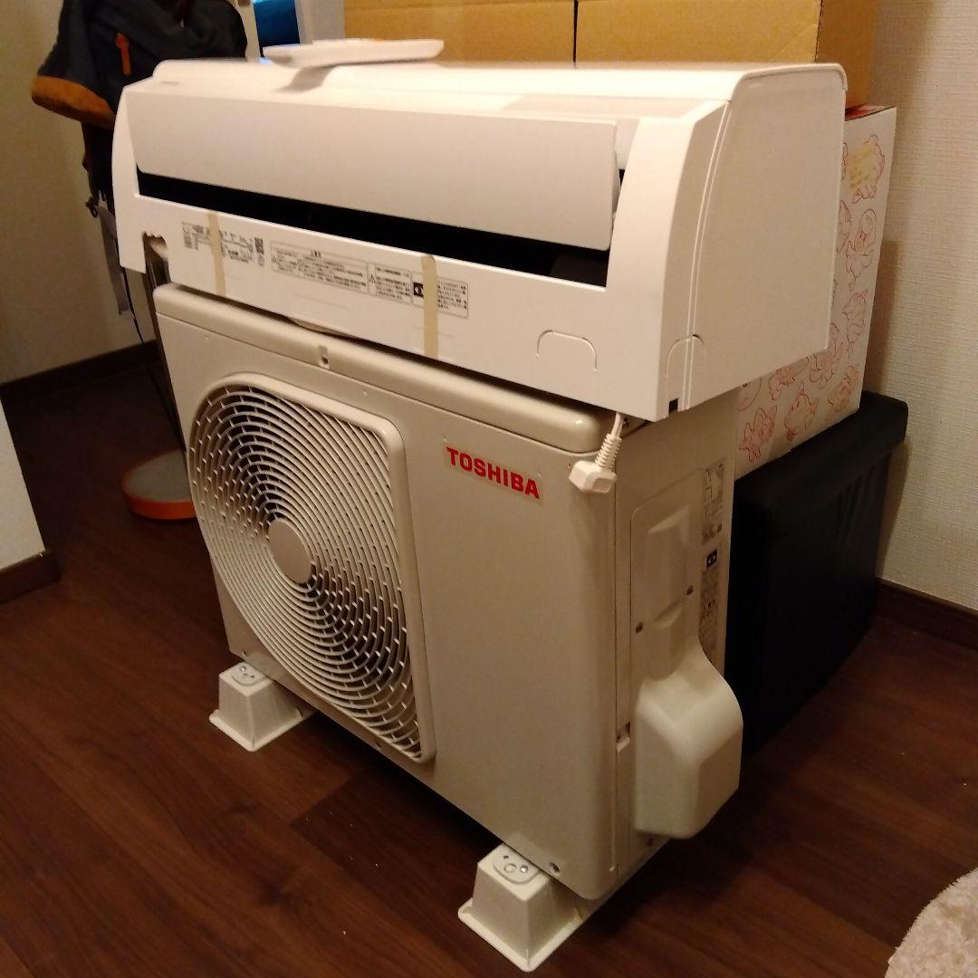 未使用TOSHIBA 壁掛け式エアコン 6畳リモコン室外機説明書保証書付き東芝