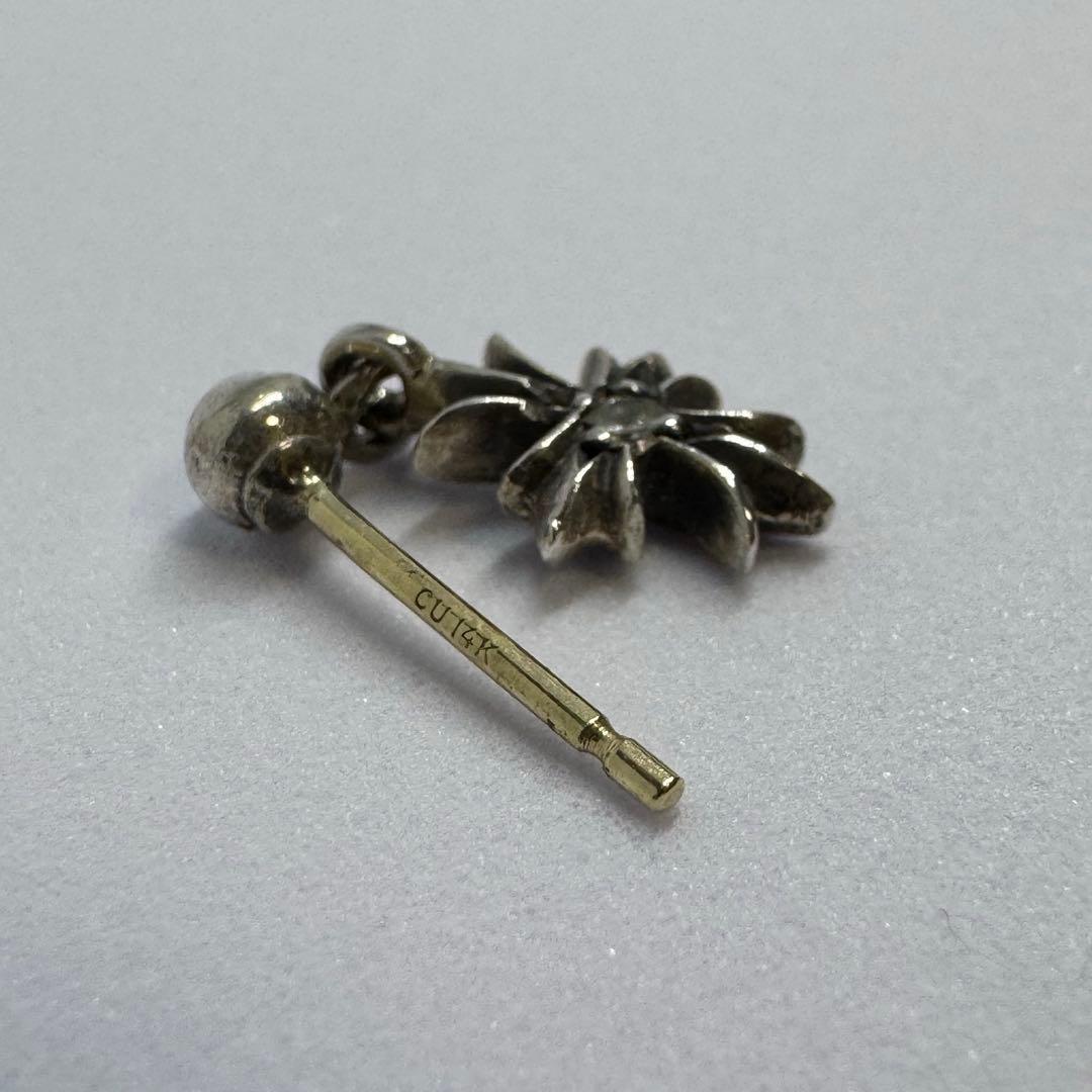 クロムハーツ タイニーECHプラスドロップピアスwithダイヤモンド