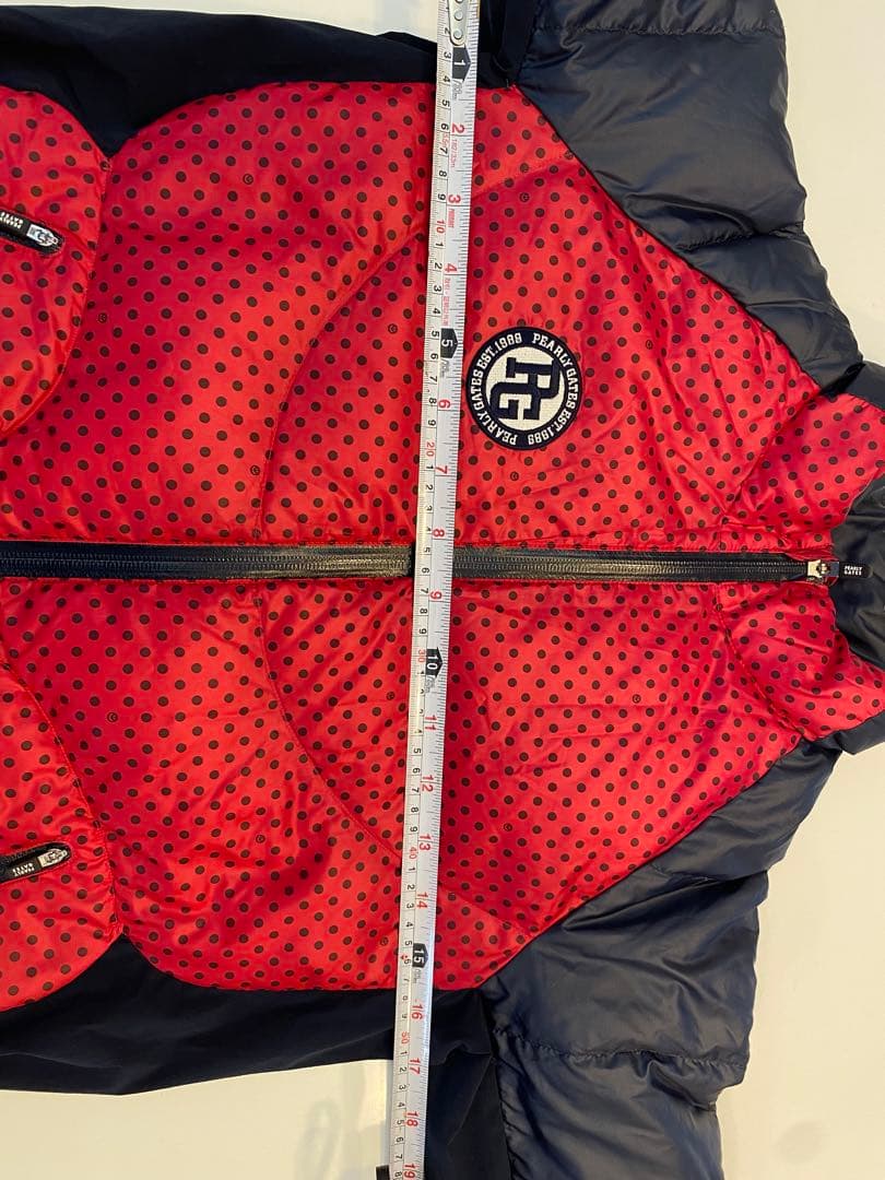 PEARLY GATES ドット柄ダウンジャケット レディースsize M