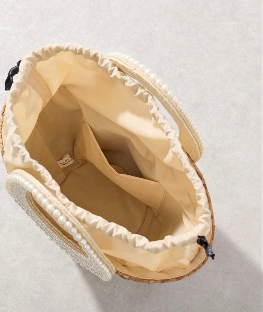 mimi203★パールハンドルバスケット★S チェーン付き