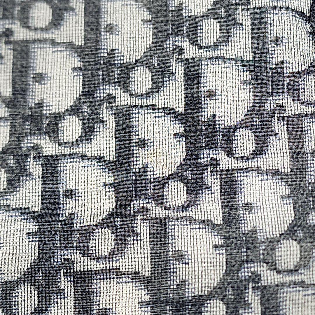 ★Dior★ ハンカチ 総柄 トロッター オブリーク 綿100％ ネイビー