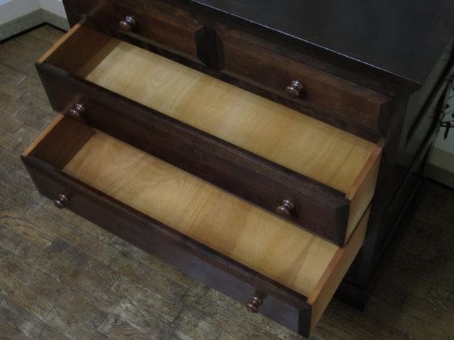 松本民芸家具 ミズメザクラ 無垢材 整理タンス 刻印有/チェスト/引き出し