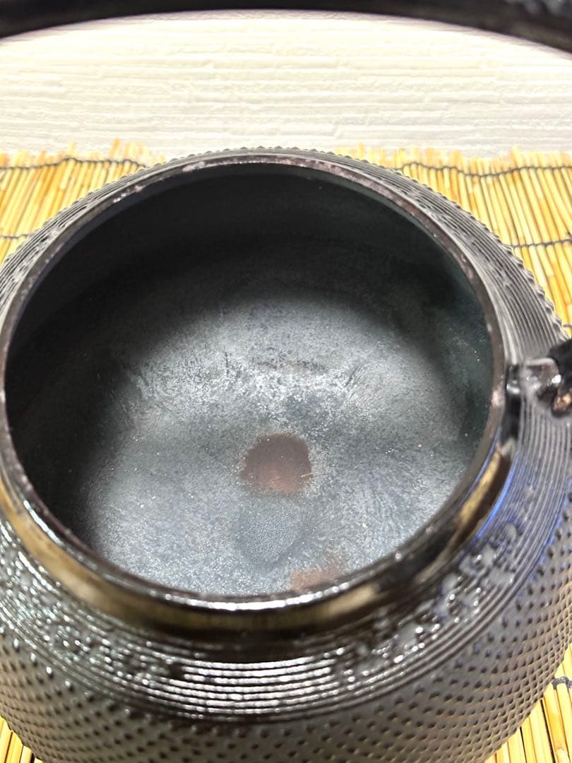 未使用、保管品　南部長寿堂造　１５型　鉄瓶　南部鉄瓶　南部鉄器　調理器具