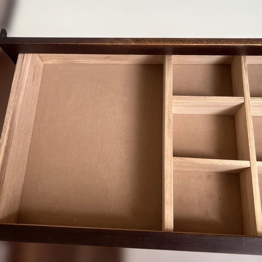 ダークブラウン三面鏡ドレッサー　※椅子別売り