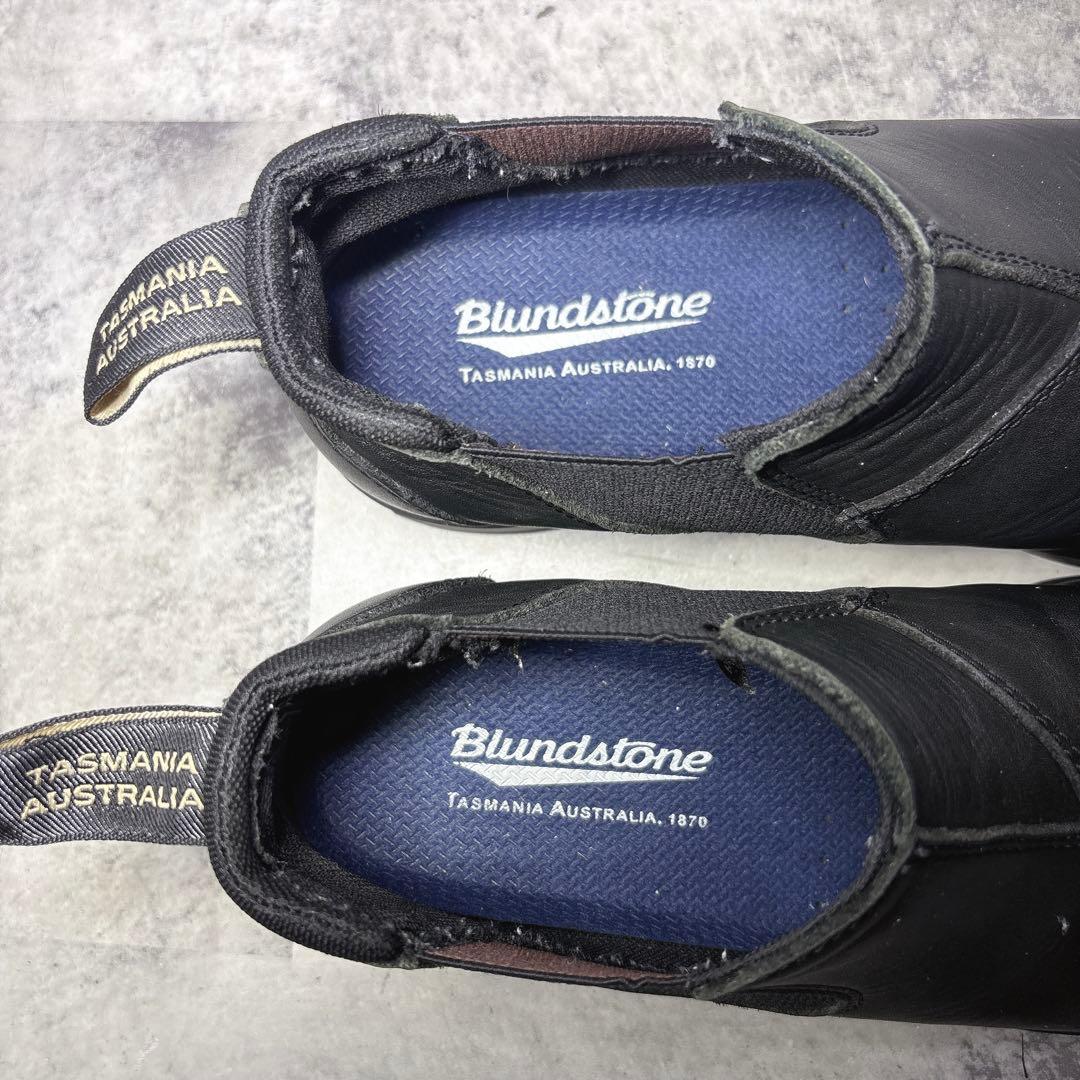 アッパー美品 Blundstone サイドゴアブーツ 7 ローカット 本革 黒