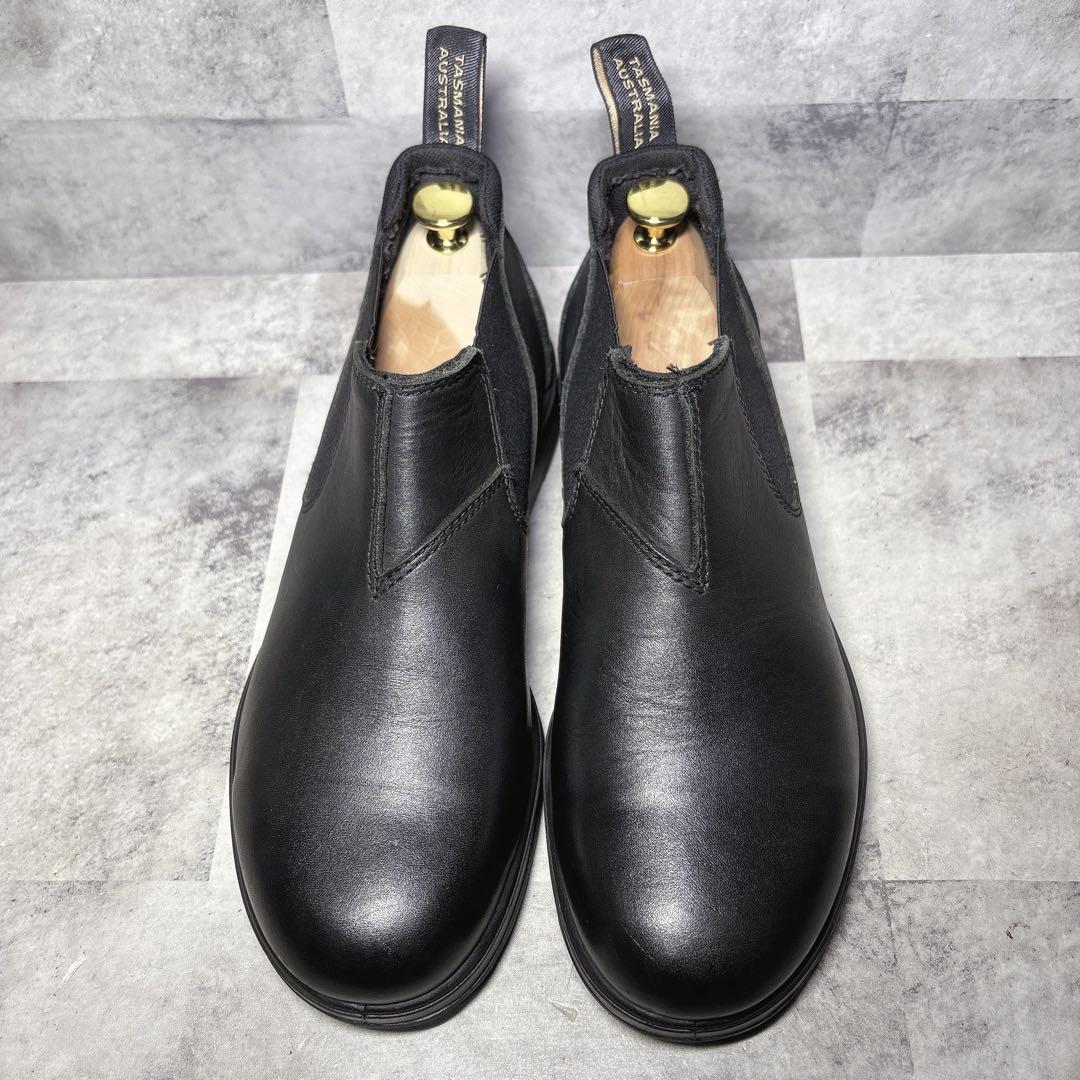 アッパー美品 Blundstone サイドゴアブーツ 7 ローカット 本革 黒
