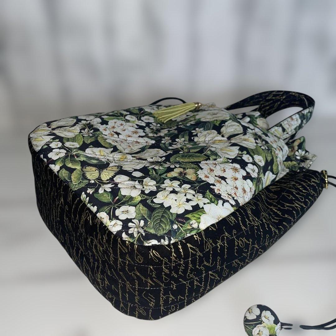 maruru サイド別マチトート、ストラップセット、ラウンド巾着大