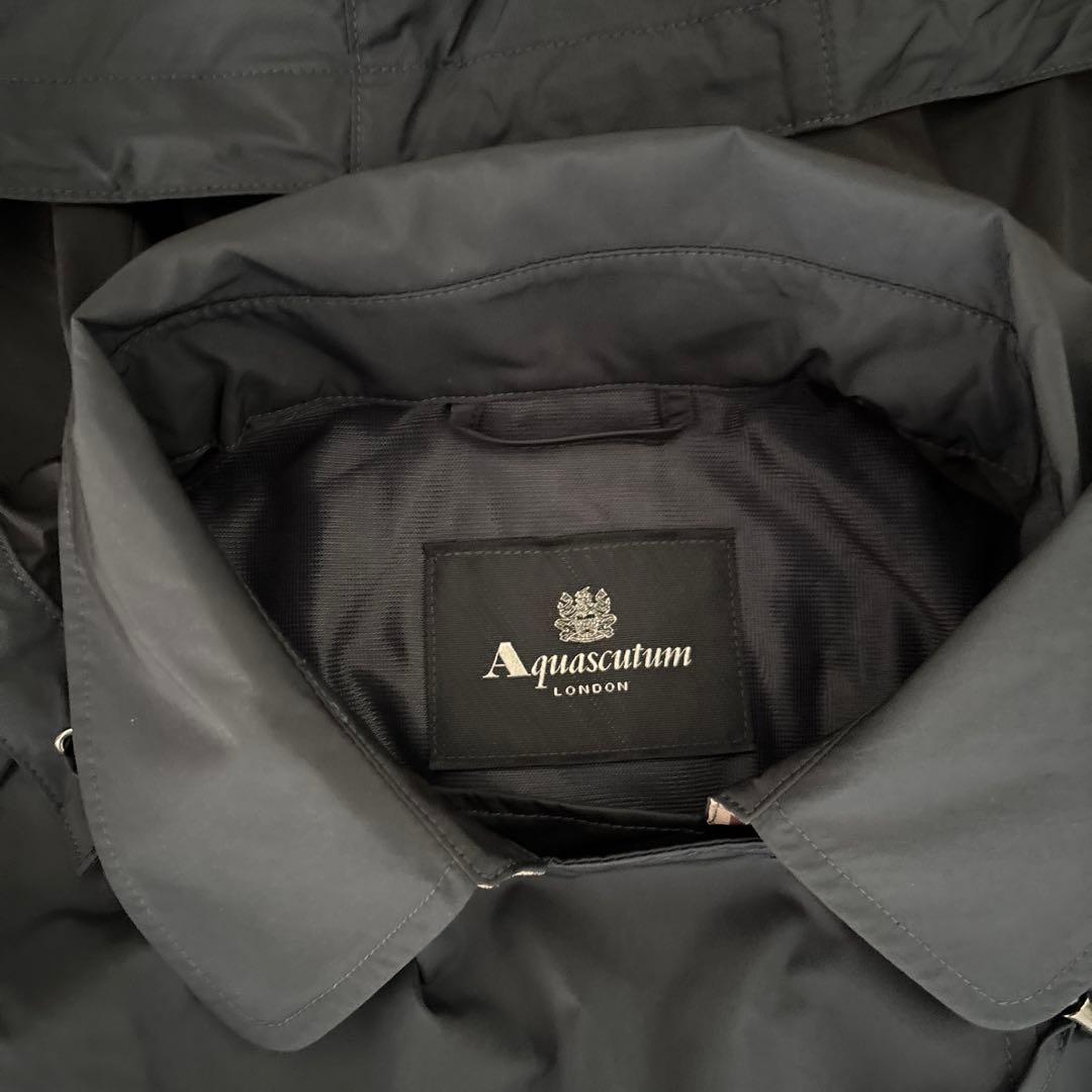 Aquascutum ネイビー ダブルJAL機内販売レインコート