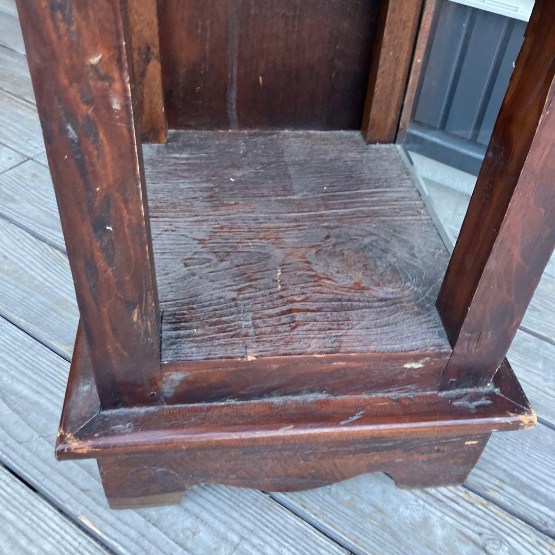 北欧レトロ 無垢材 木製シェルフ 飾り棚 ディスプレイラック カントリー 古家具