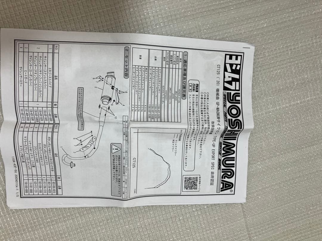 CT125 JA55 ヨシムラ マフラー カーボン 純正箱付 送料込み