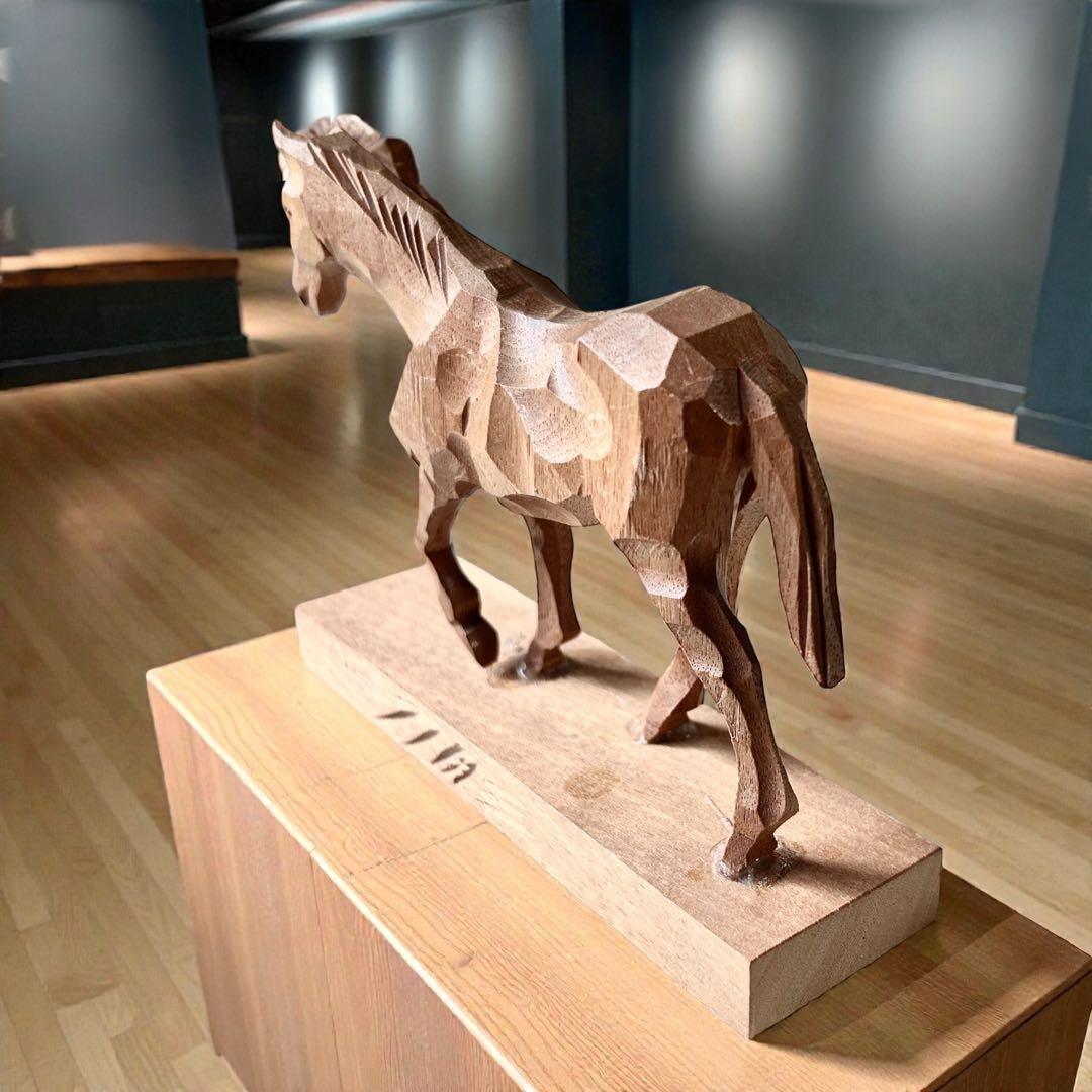 青森 津軽 南部馬 二代目笙舟 山口利信 木彫 一刀彫 郷土玩具 農民美術 午年