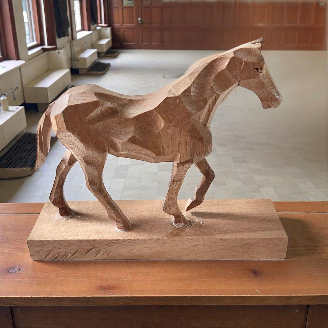 青森 津軽 南部馬 二代目笙舟 山口利信 木彫 一刀彫 郷土玩具 農民美術 午年
