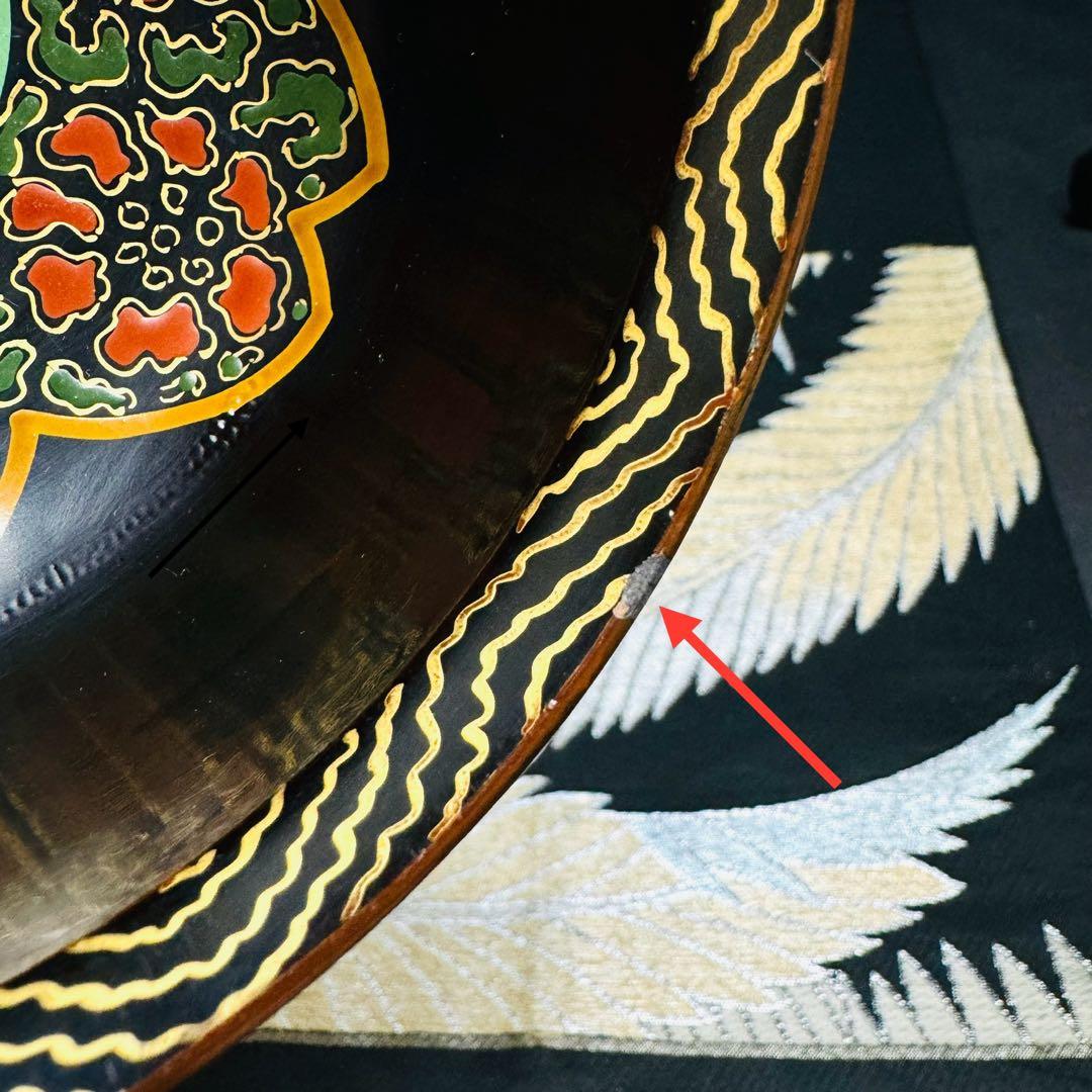 漆器　輪島塗　沈金　金蒔絵　木製　盃洗　鉢　大椀　1客　骨董品