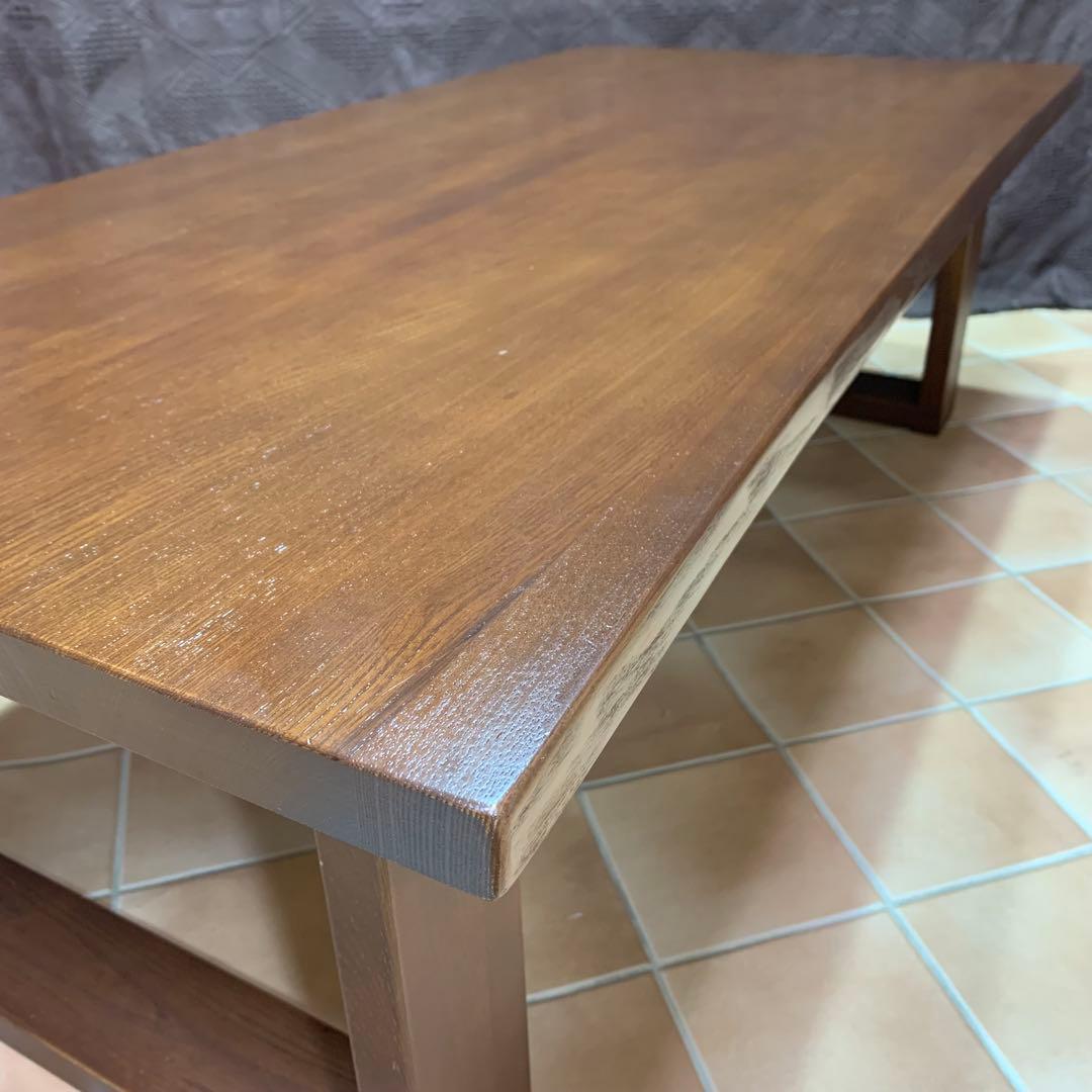 【自然耳付き】無垢材 ローテーブル コーヒーテーブル モダン 男前インテリア