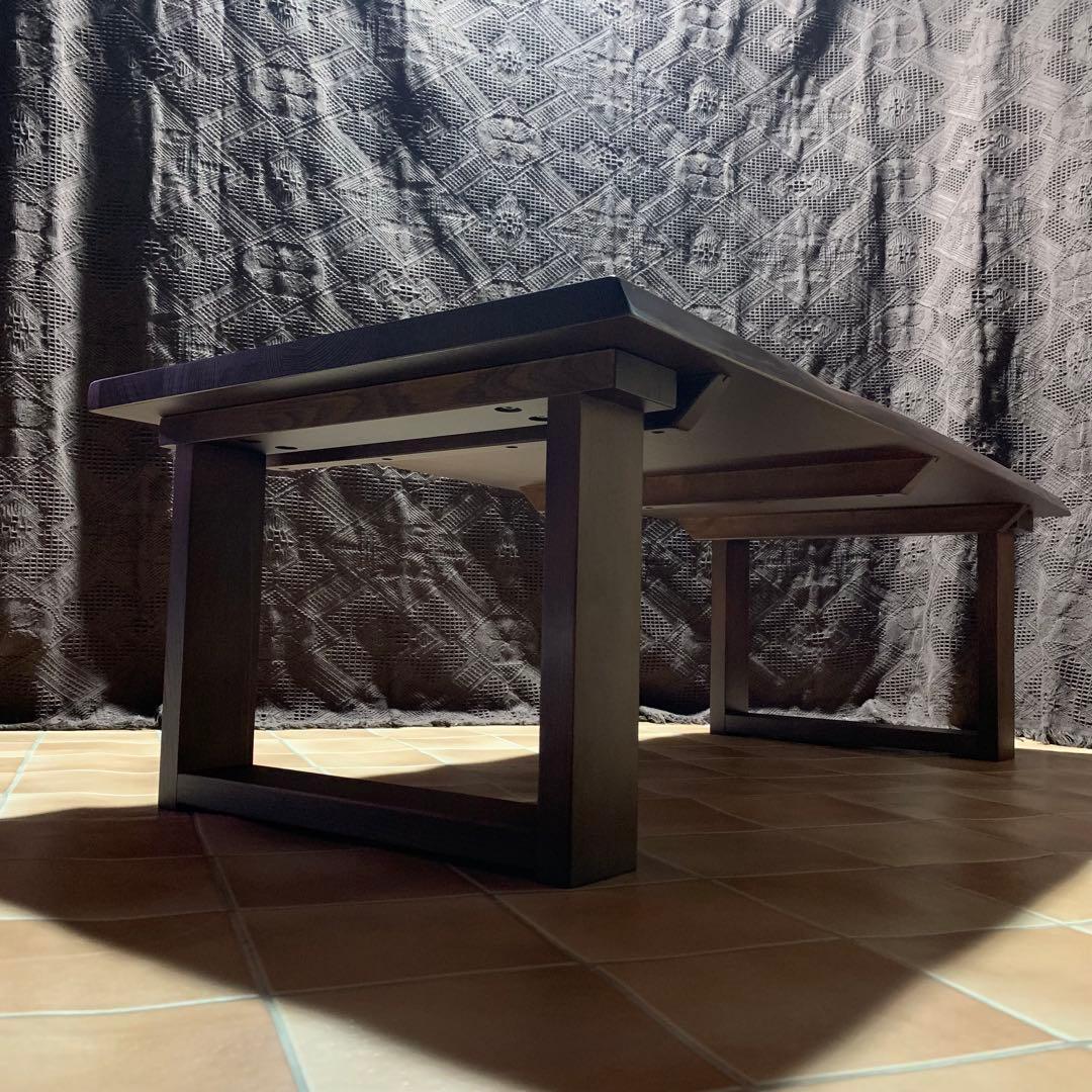 【自然耳付き】無垢材 ローテーブル コーヒーテーブル モダン 男前インテリア