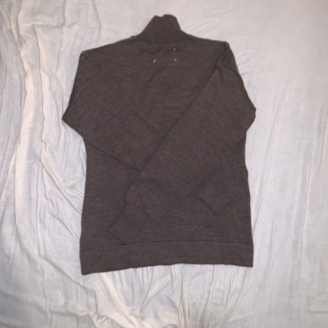 maison margiera タートルネック　ニット　エルボーパッチ