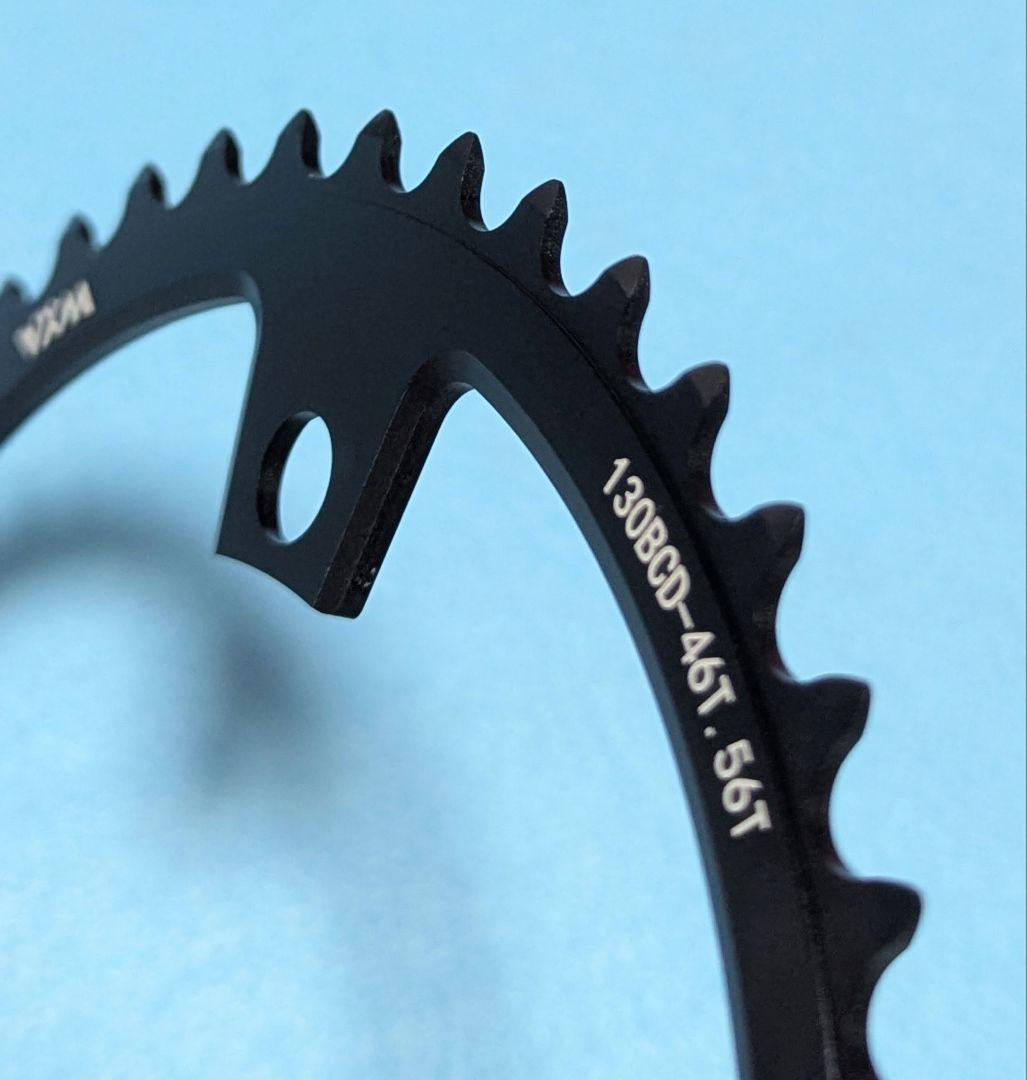 VXM PCD 130mm 5ボルト ダブル用 チェーンリング 56T/46T