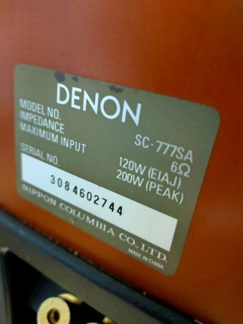 DENON スピーカー SC-777SA デノン リアルウッド