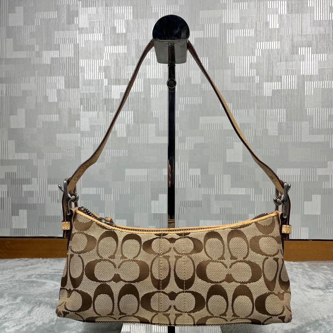 Coach コーチ アクセサリーポーチ シグネチャー ベージュ