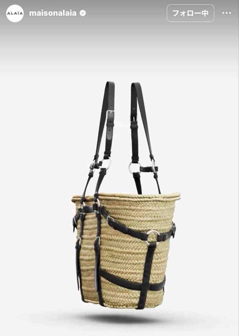 レア　新品未使用 定価15.5万 Alaia かごバッグ アラ イア　タグ付き