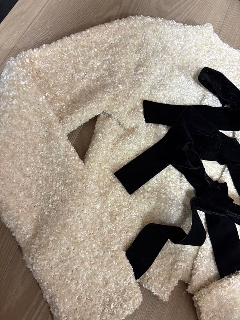 eimyistoire/2025AW/ベロアリボンカーディガン