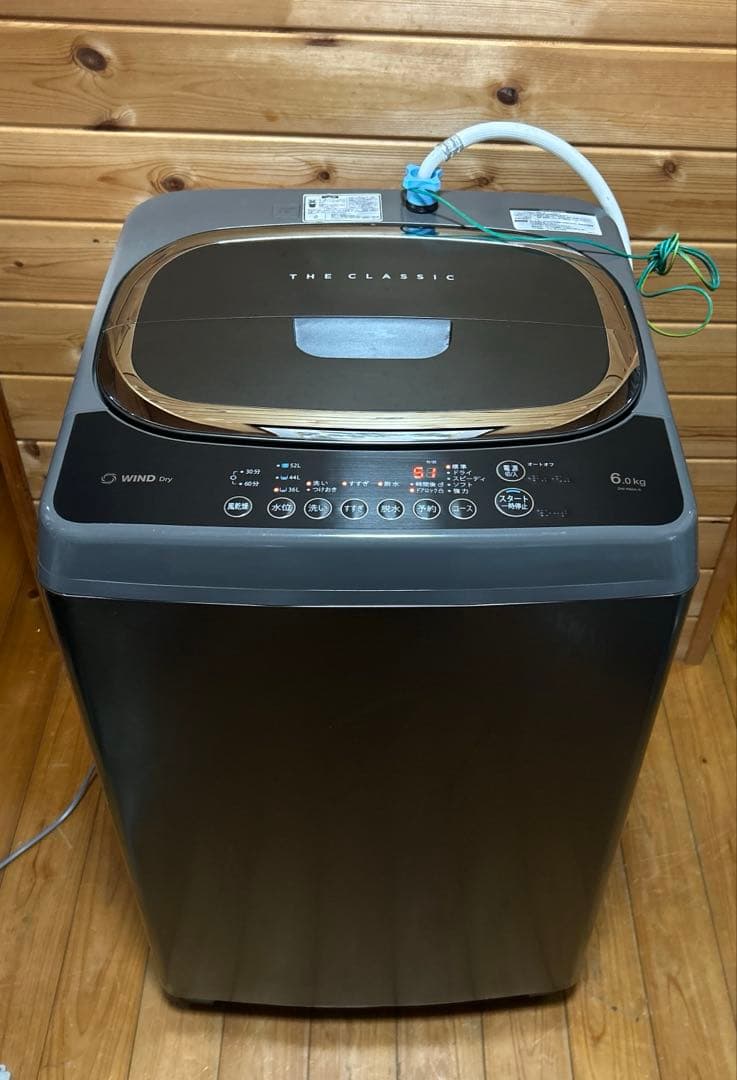 全自動洗濯機 ダイウ DW-R60A-M レトロスタイル アクアミント