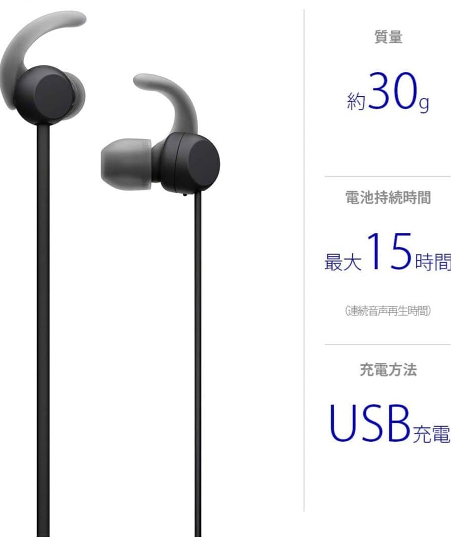 SONY WI-SP510 ワイヤレスステレオヘッドホンマイク付き